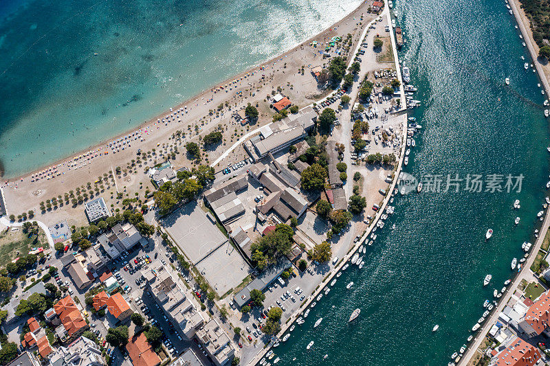 Aerial view of Omi? city in Croatia